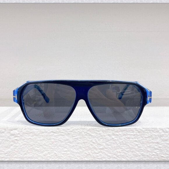 Tom Ford Translucent Blue Shield Sunglasses main image 4